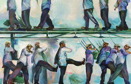 Marsz – tribute to Deineka, olej na płótnie, 2012