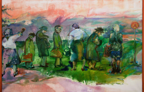 Przystanek, 60x90cm, olej na płótnie, 2017