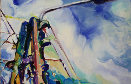 Latarnia 1 olej na płótnie, 40 x 40 cm, 2016