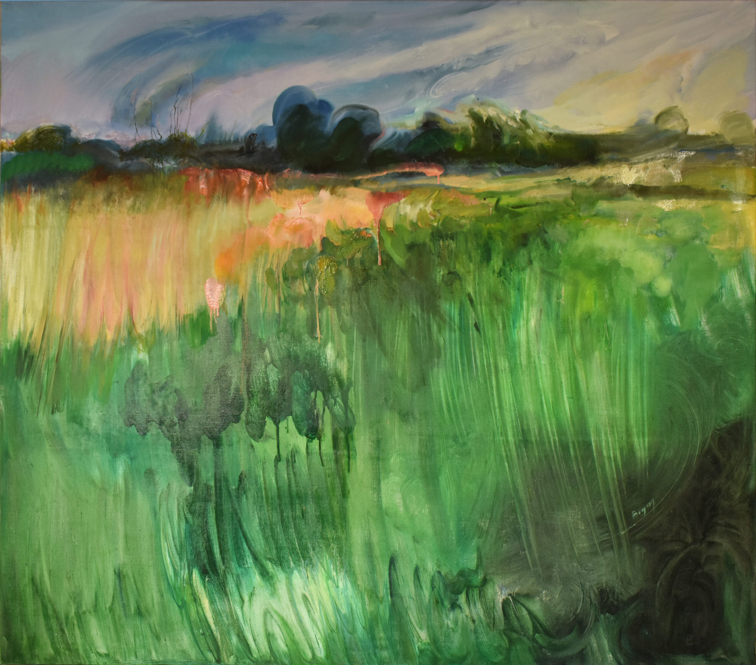 Pola / Fields olej na płótnie / oil on canvas, 160 x 180 cm, 2024